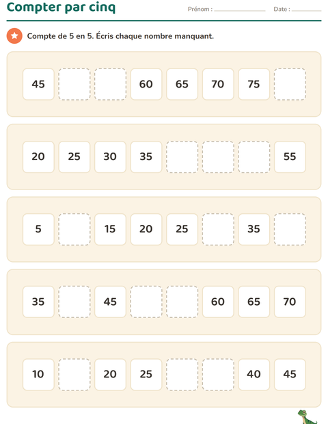 Aperçu de la fiche Tableau des nombres avec Animaux de compagnie pour CP (cours préparatoire)