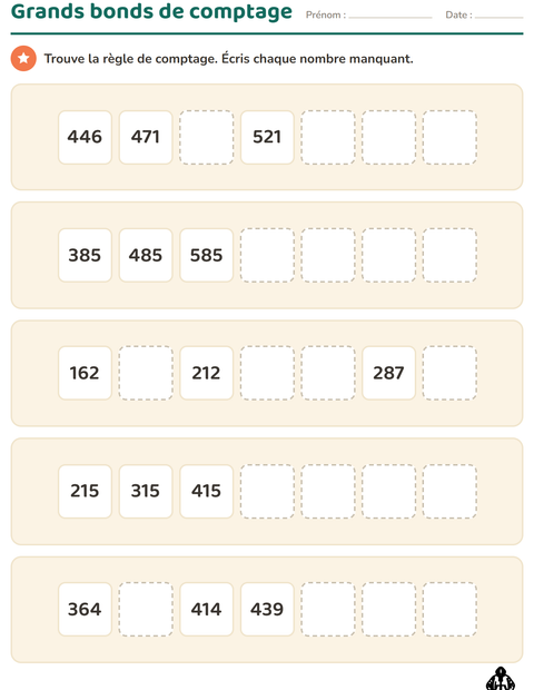 Aperçu de la fiche Tableau des nombres avec Vêtements NB pour CE2 (cours élémentaire 2)