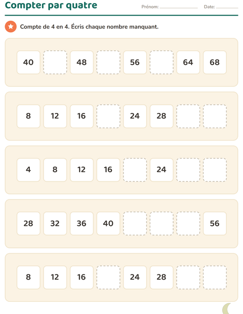 Tableau des nombres au CE1 — 2