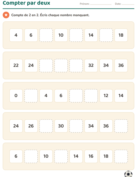 Aperçu de la fiche Tableau des nombres avec Jouets pour CP (cours préparatoire)