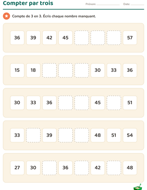 Tableau des nombres au CE1 — 4