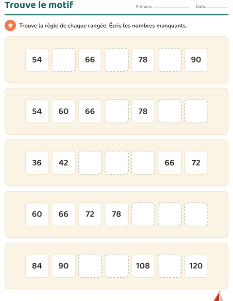 Aperçu de la fiche Tableau des nombres avec Véhicules pour CE2 (cours élémentaire 2)
