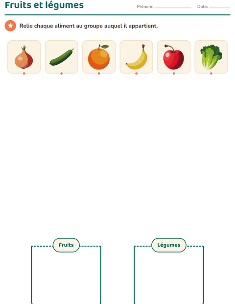 Aperçu de la fiche Tri en sciences pour École maternelle (grande section, 5-7 ans)