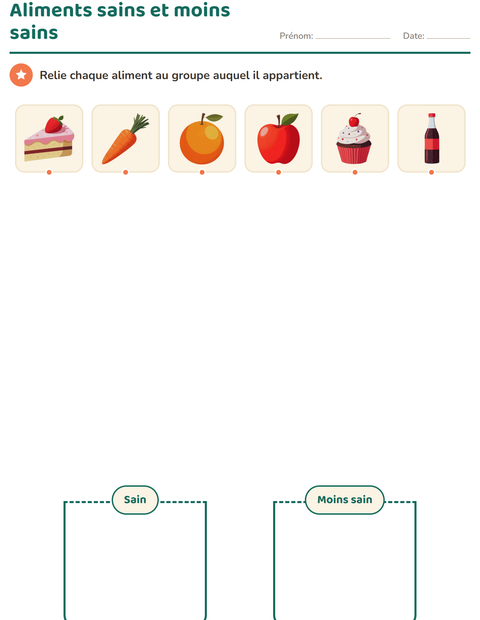 Aperçu de la fiche Tri en sciences pour École maternelle (grande section, 5-7 ans)