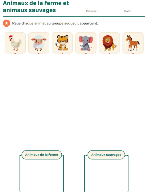 Aperçu de la fiche Tri en sciences pour École maternelle (grande section, 5-7 ans)