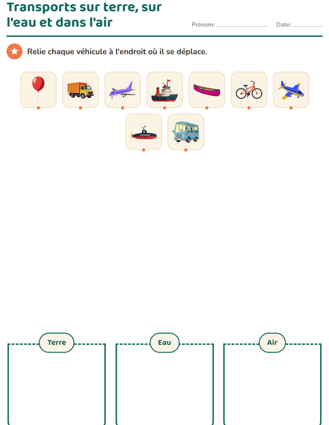 Aperçu de la fiche Tri en sciences pour École maternelle (grande section, 5-7 ans)