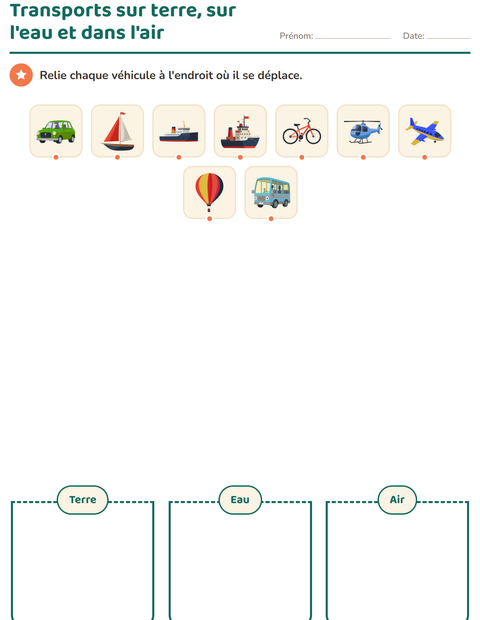 Aperçu de la fiche Tri en sciences pour École maternelle (grande section, 5-7 ans)