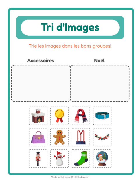 Aperçu de la fiche Trier Les Images pour École maternelle (grande section, 5-7 ans)