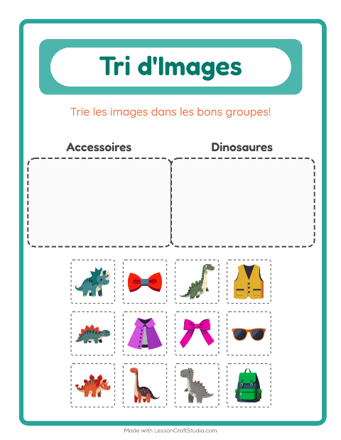 Aperçu de la fiche Trier Les Images pour École maternelle (grande section, 5-7 ans)