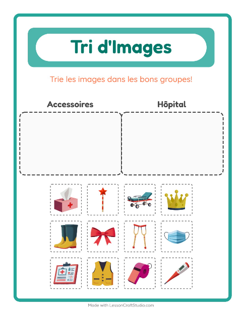 Aperçu de la fiche Trier Les Images pour École maternelle (grande section, 5-7 ans)