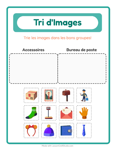 Aperçu de la fiche Trier Les Images pour École maternelle (grande section, 5-7 ans)