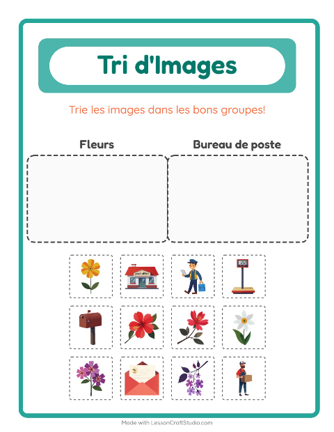 Aperçu de la fiche Trier Les Images pour École maternelle (grande section, 5-7 ans)