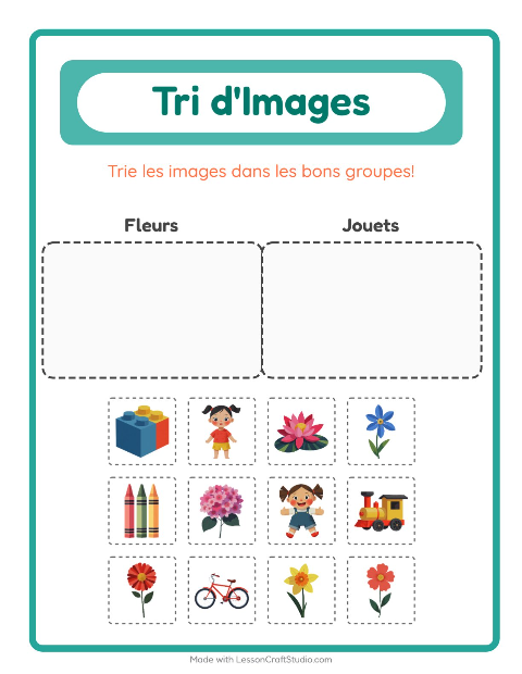 Aperçu de la fiche Trier Les Images pour École maternelle (grande section, 5-7 ans)