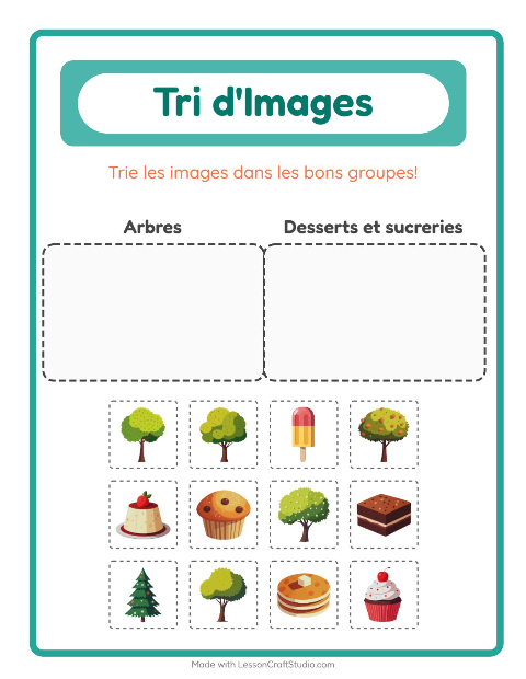 Aperçu de la fiche Trier Les Images pour École maternelle (grande section, 5-7 ans)