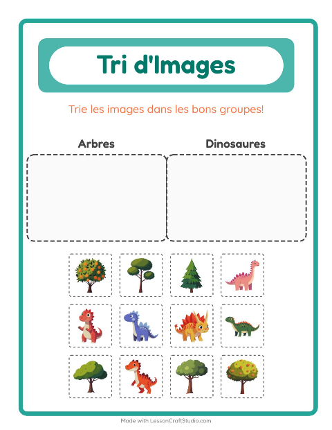 Aperçu de la fiche Trier Les Images pour École maternelle (grande section, 5-7 ans)