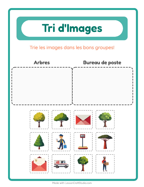 Aperçu de la fiche Trier Les Images pour École maternelle (grande section, 5-7 ans)