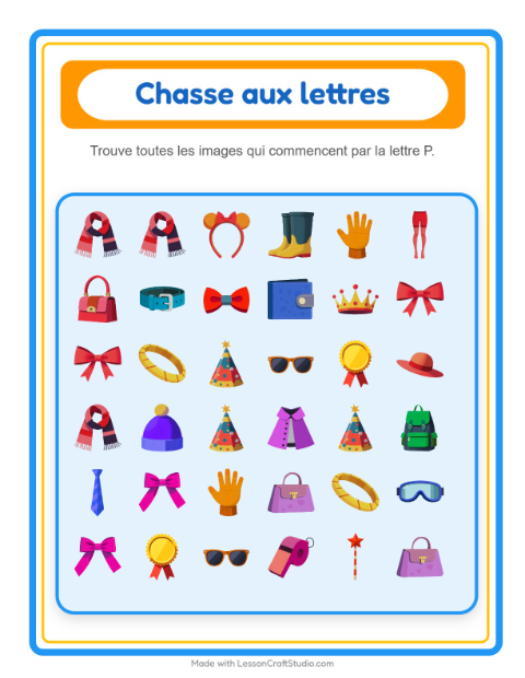 Aperçu de la fiche Trouve Et Compte avec Accessoires pour École maternelle (petite/moyenne section, 3-5 ans)