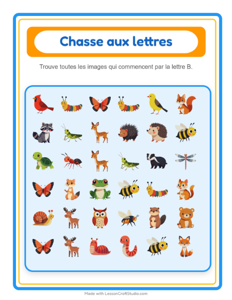 Aperçu de la fiche Trouve Et Compte avec Créatures de la forêt pour École maternelle (petite/moyenne section, 3-5 ans)