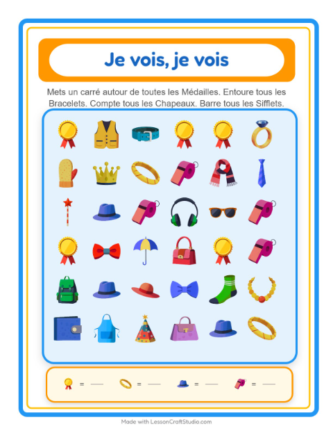 Cherche et compte – Accessoires