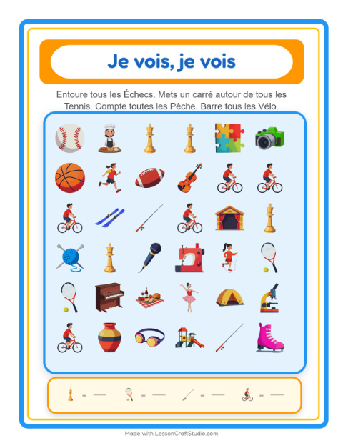 Aperçu de la fiche Trouve Et Compte avec Activités pour École maternelle (petite/moyenne section, 3-5 ans)
