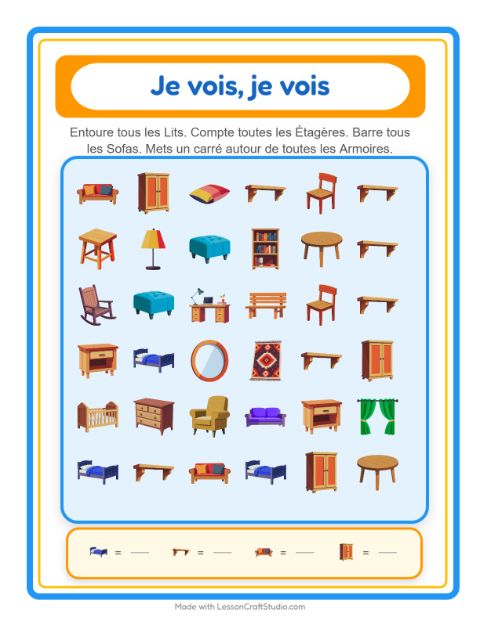 Cherche et compte – Meubles