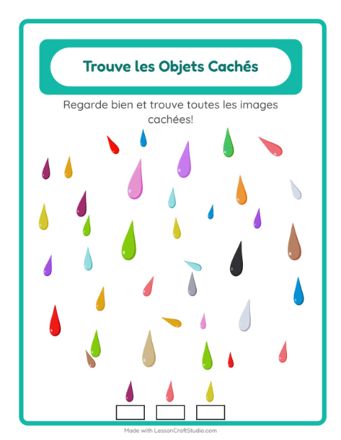 Aperçu de la fiche Trouve Les Objets avec Couleurs pour École maternelle (grande section, 5-7 ans)