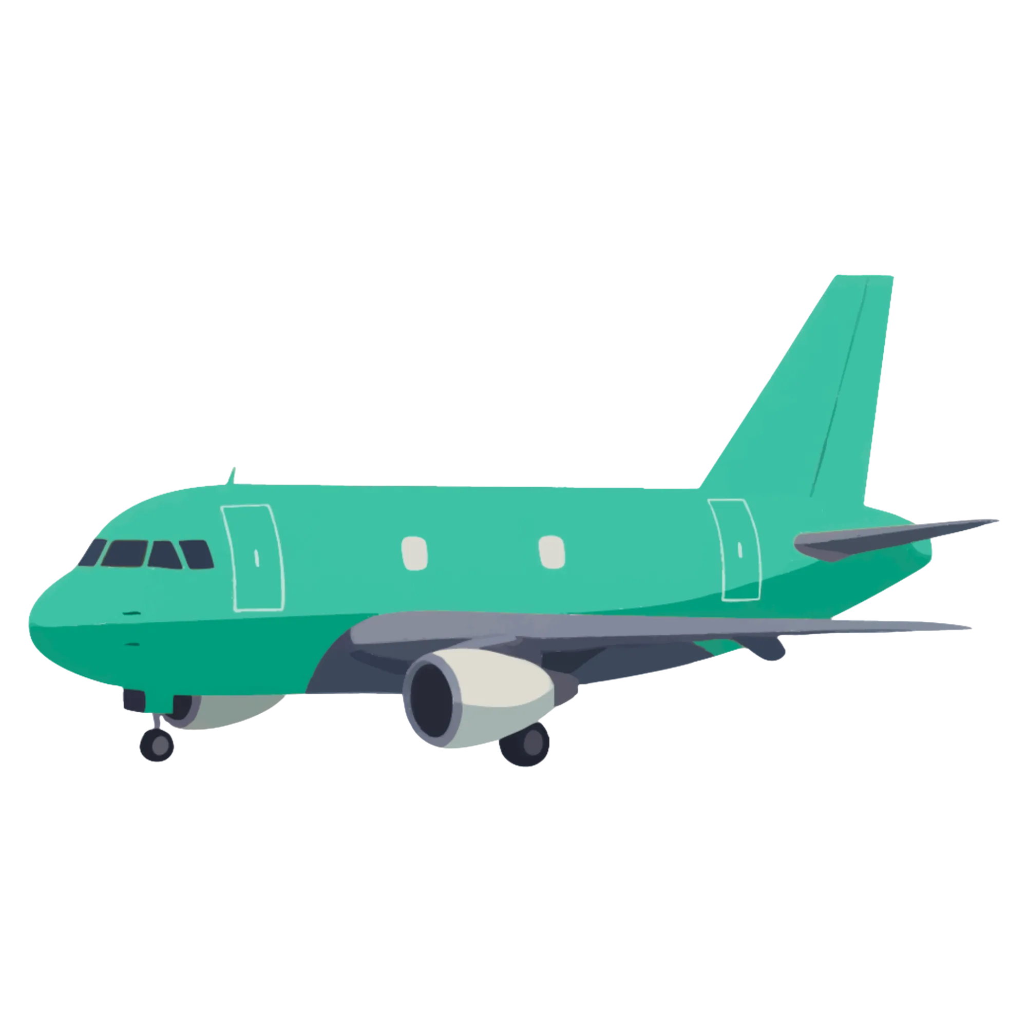 Vliegtuig — thematische educatieve afbeelding