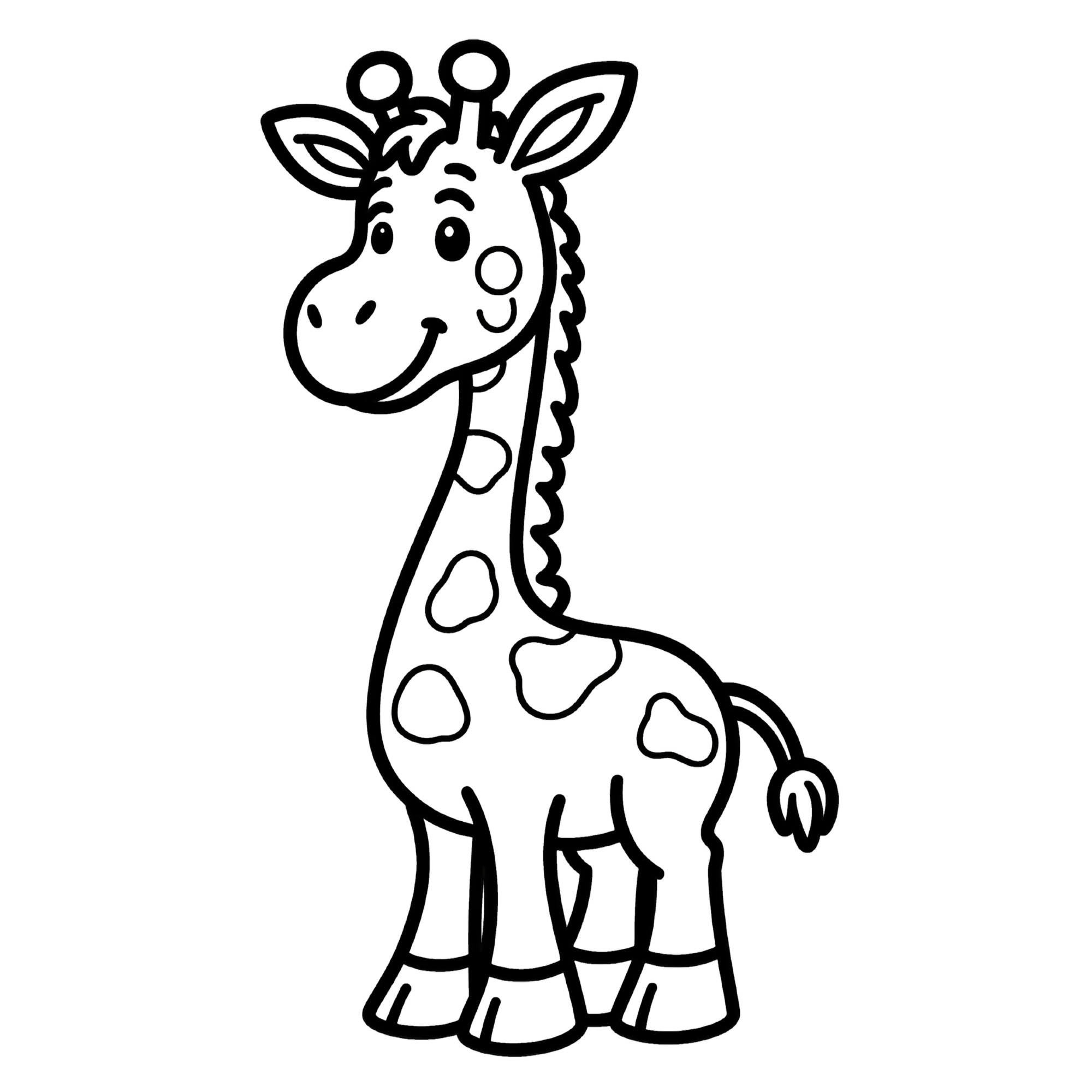 Giraffe — thematische educatieve afbeelding