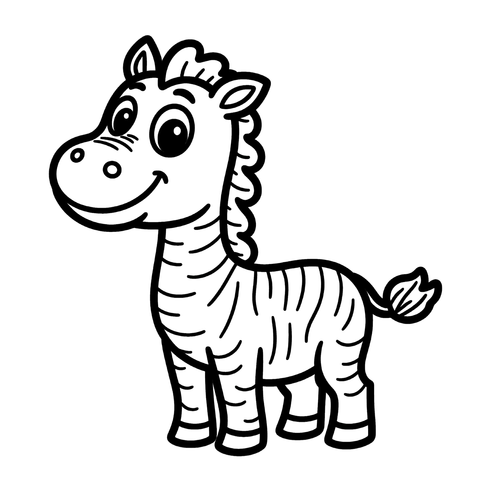 Zebra — thematische educatieve afbeelding