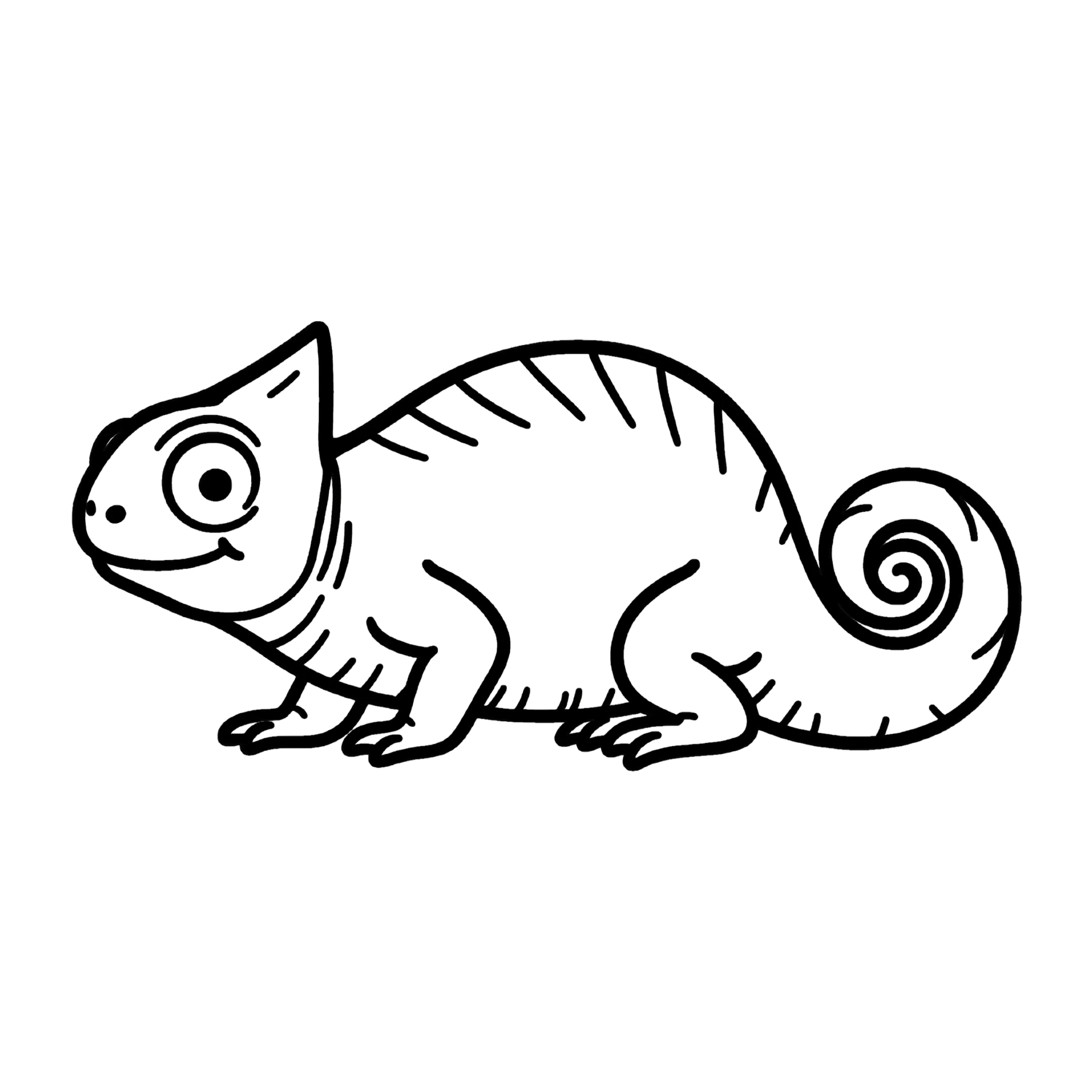 Kameleon — thematische educatieve afbeelding