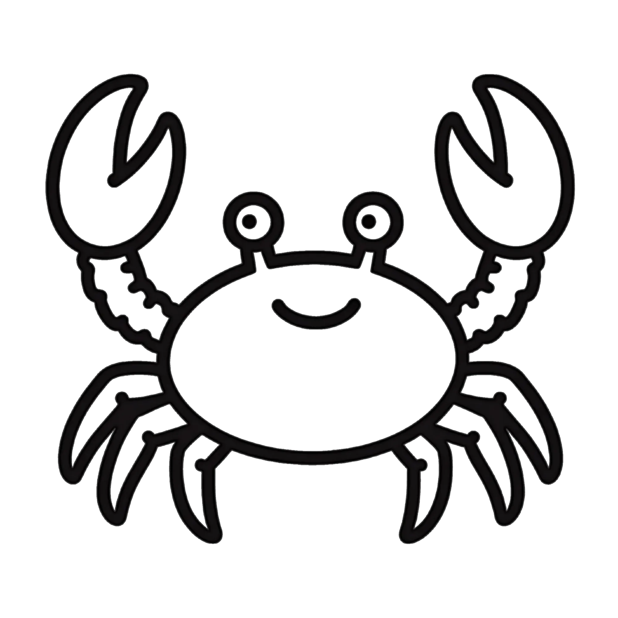 Krab — thematische educatieve afbeelding