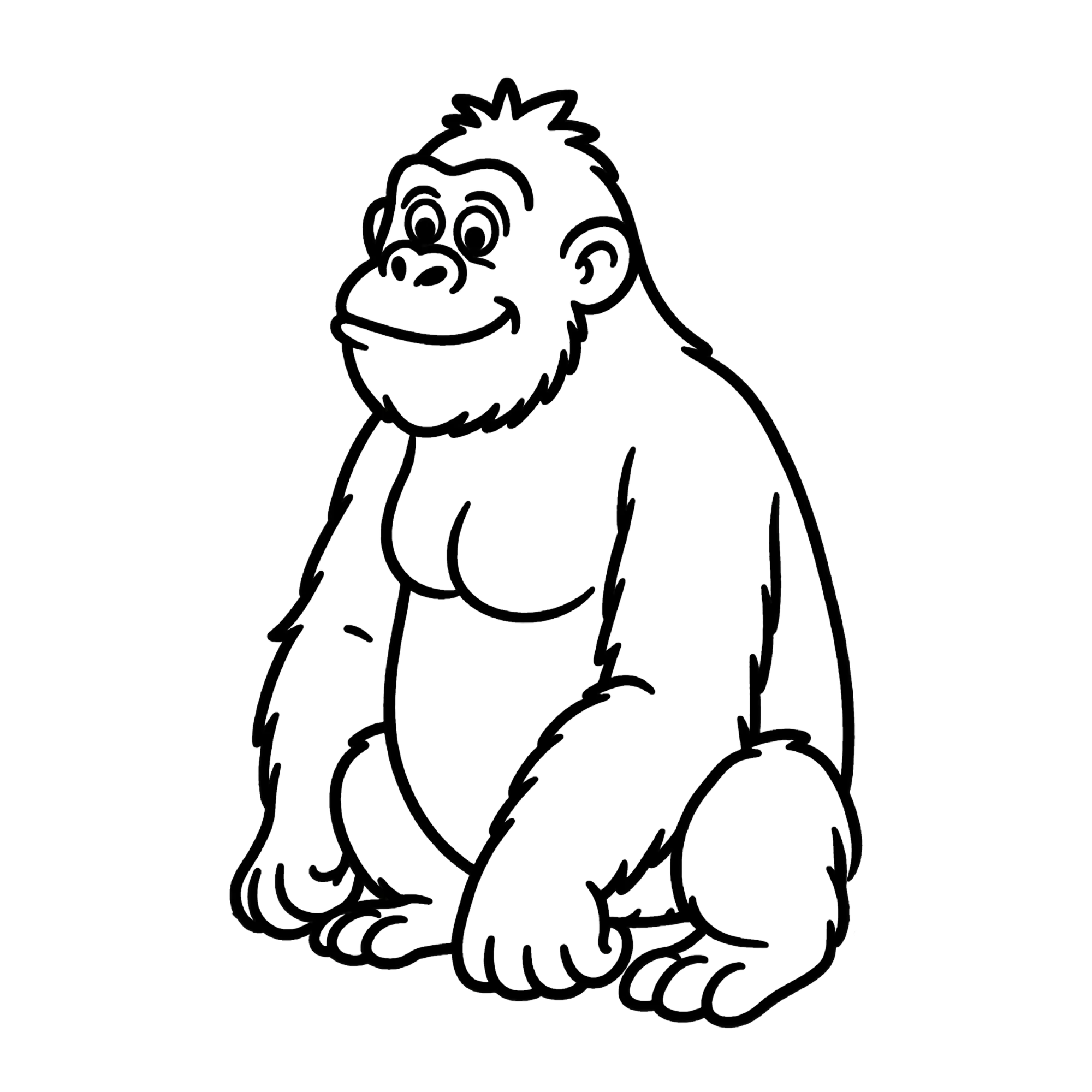 Gorilla — thematische educatieve afbeelding