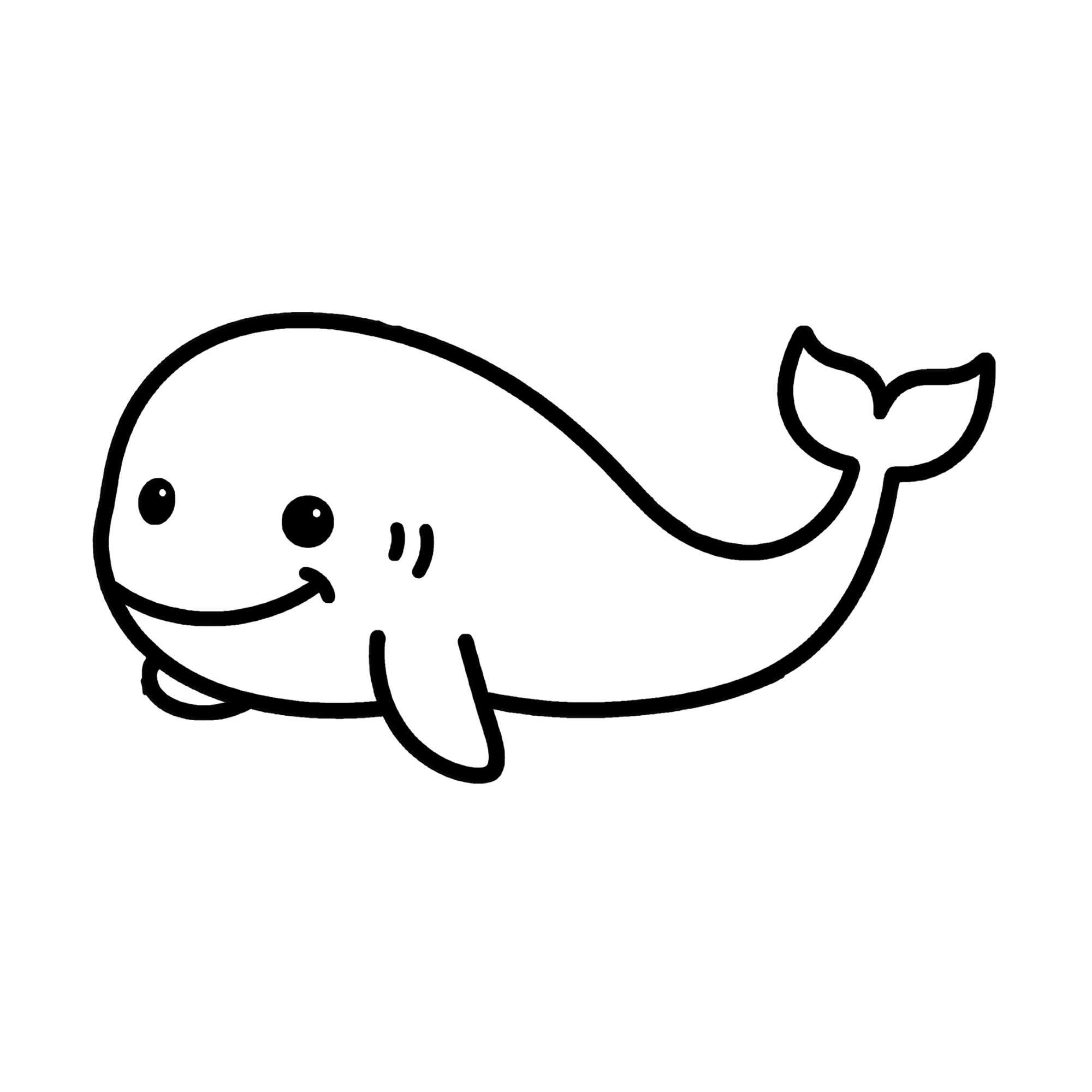 Walvis illustratie voor werkbladen met oceaanthema