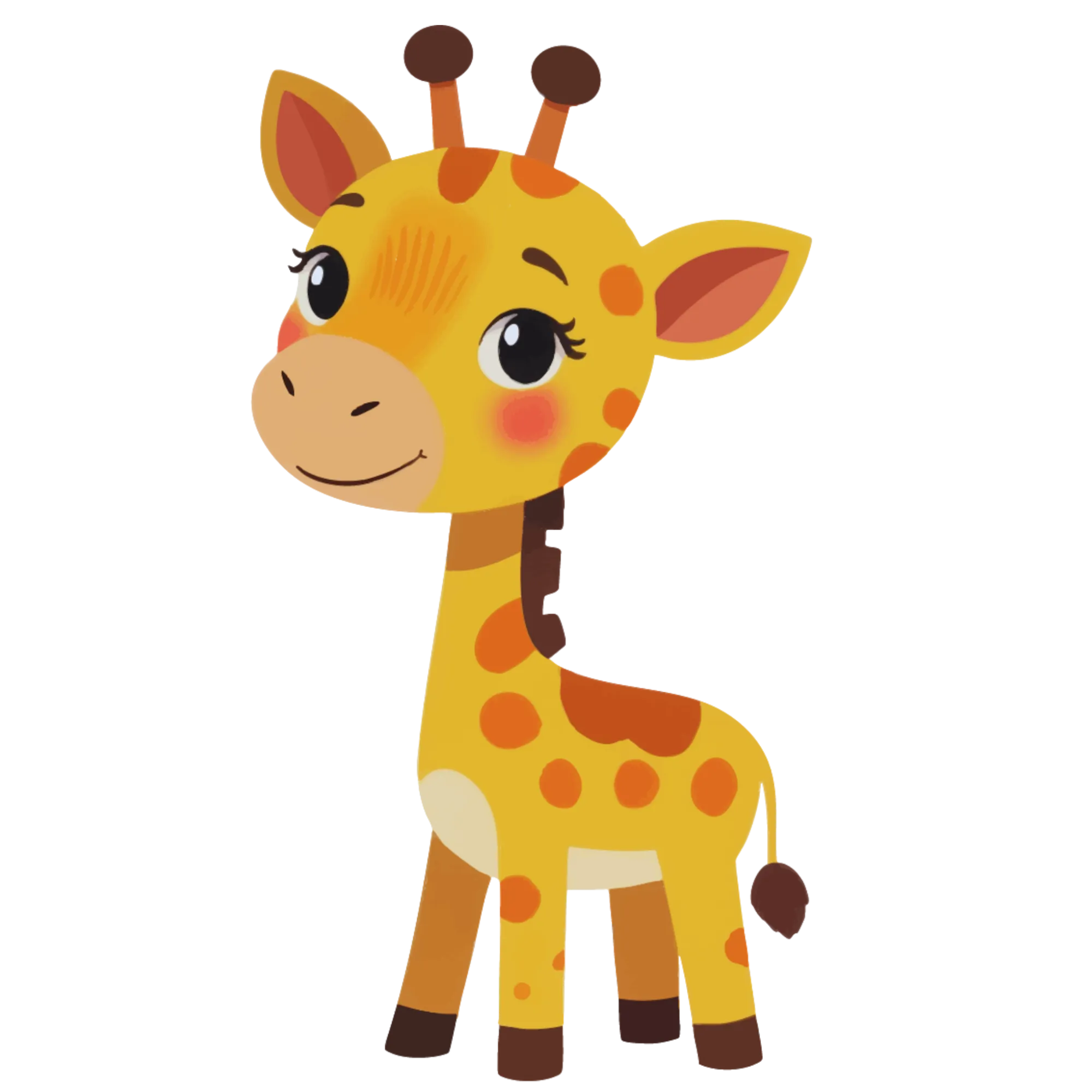 Giraf illustratie voor meertalige werkbladen