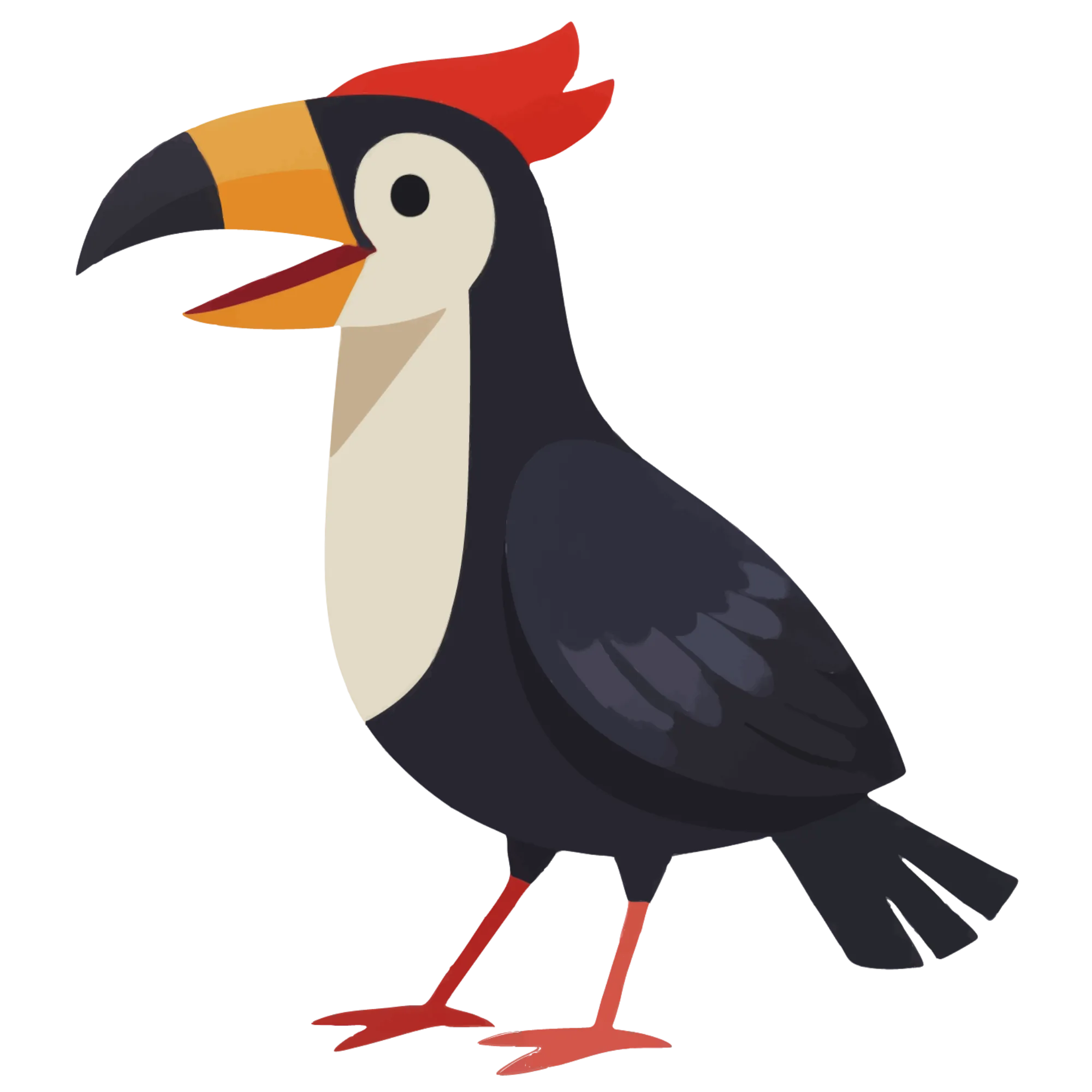 Hornbill — themed educational image