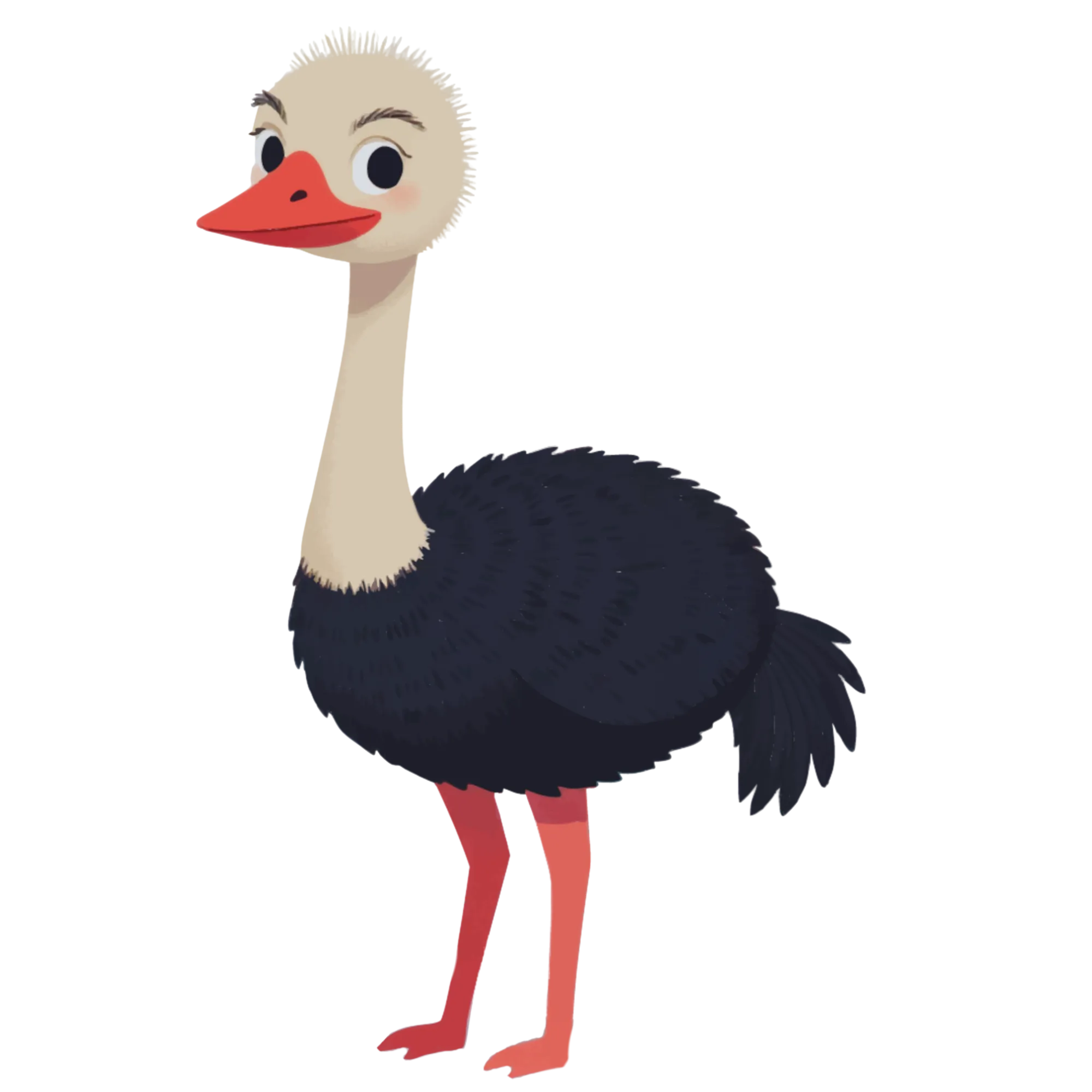 Ostrich — themed educational image