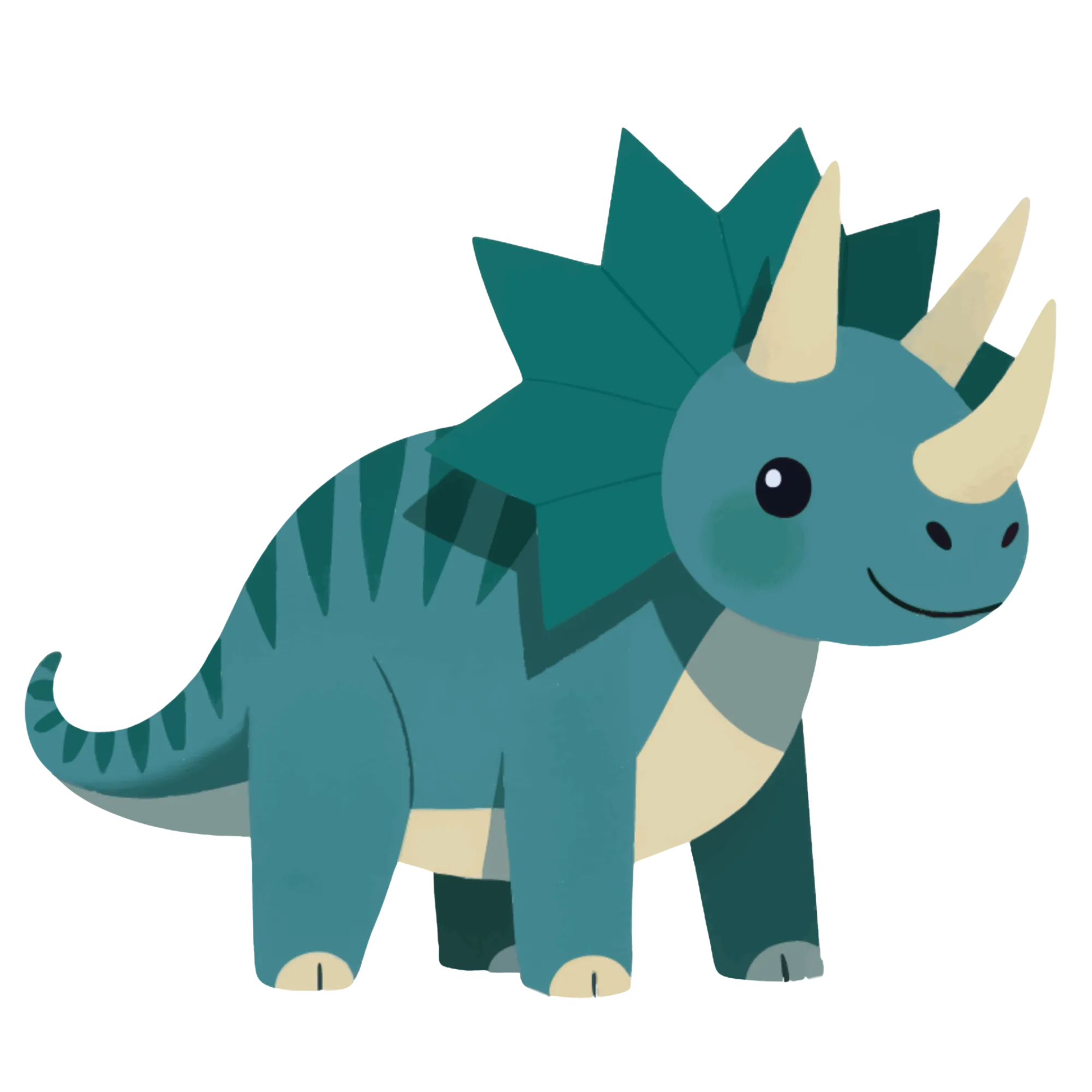 Triceratops illustratie voor thematische werkbladen