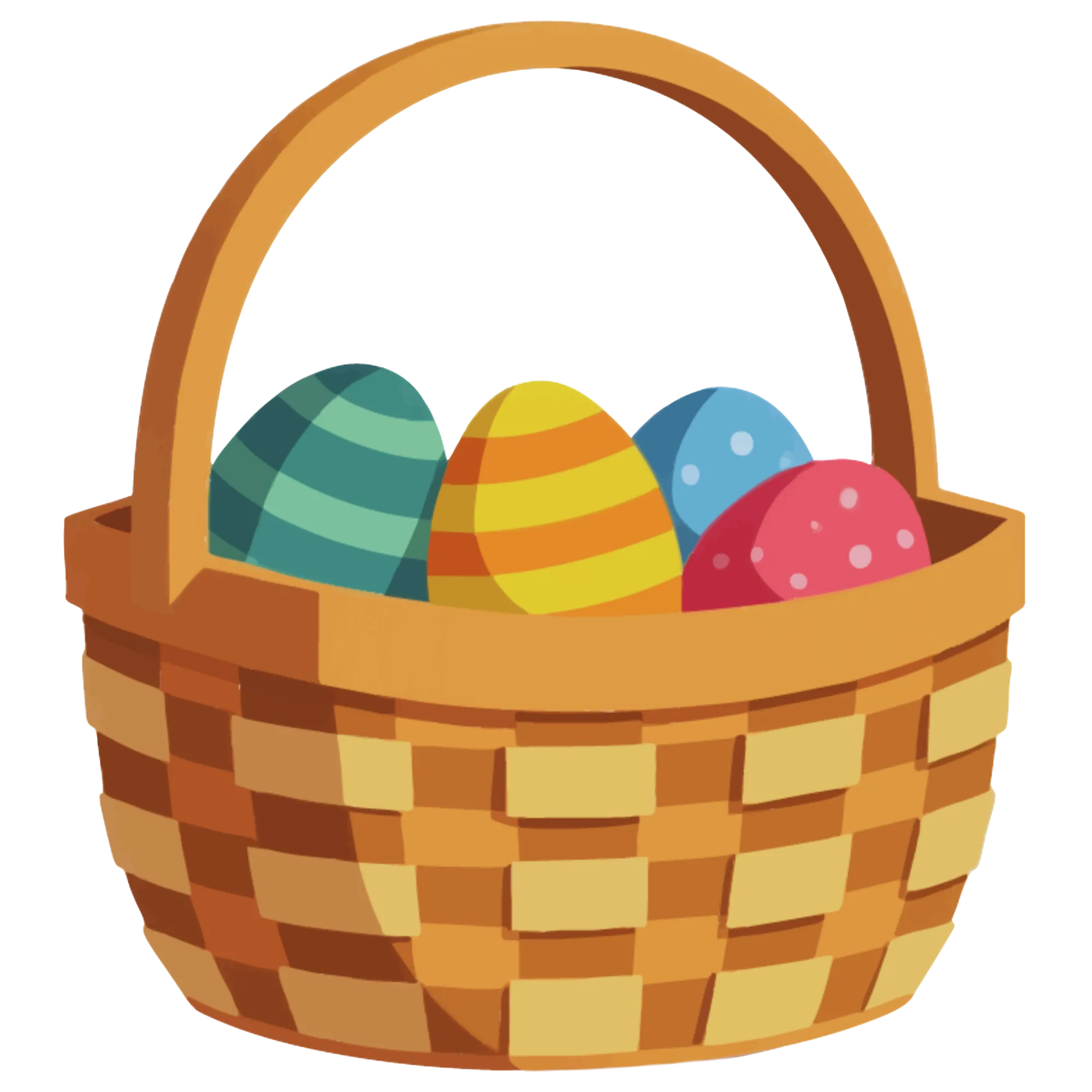 Paasmandje — educatieve thema-afbeelding Pasen