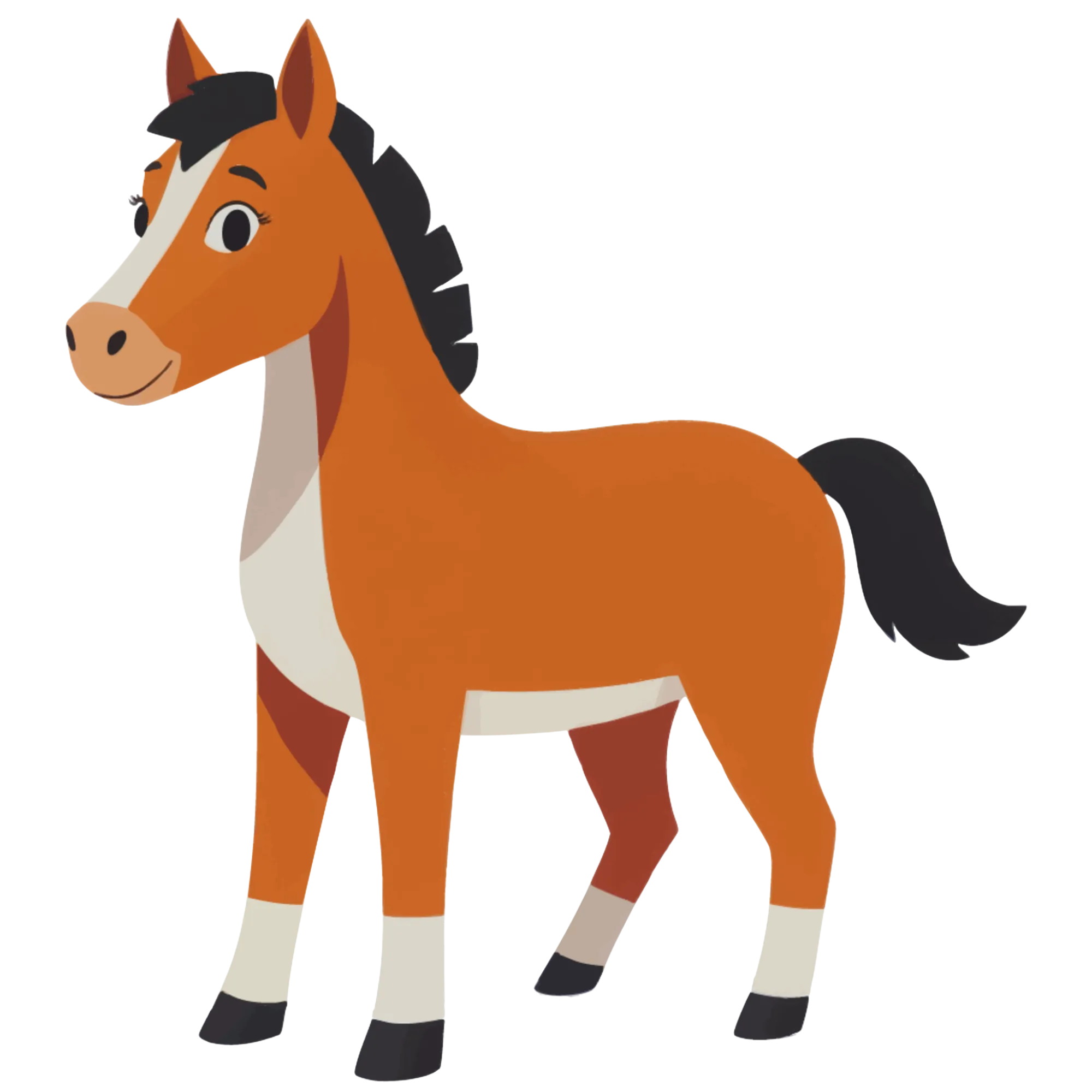 Paard — thematische educatieve afbeelding