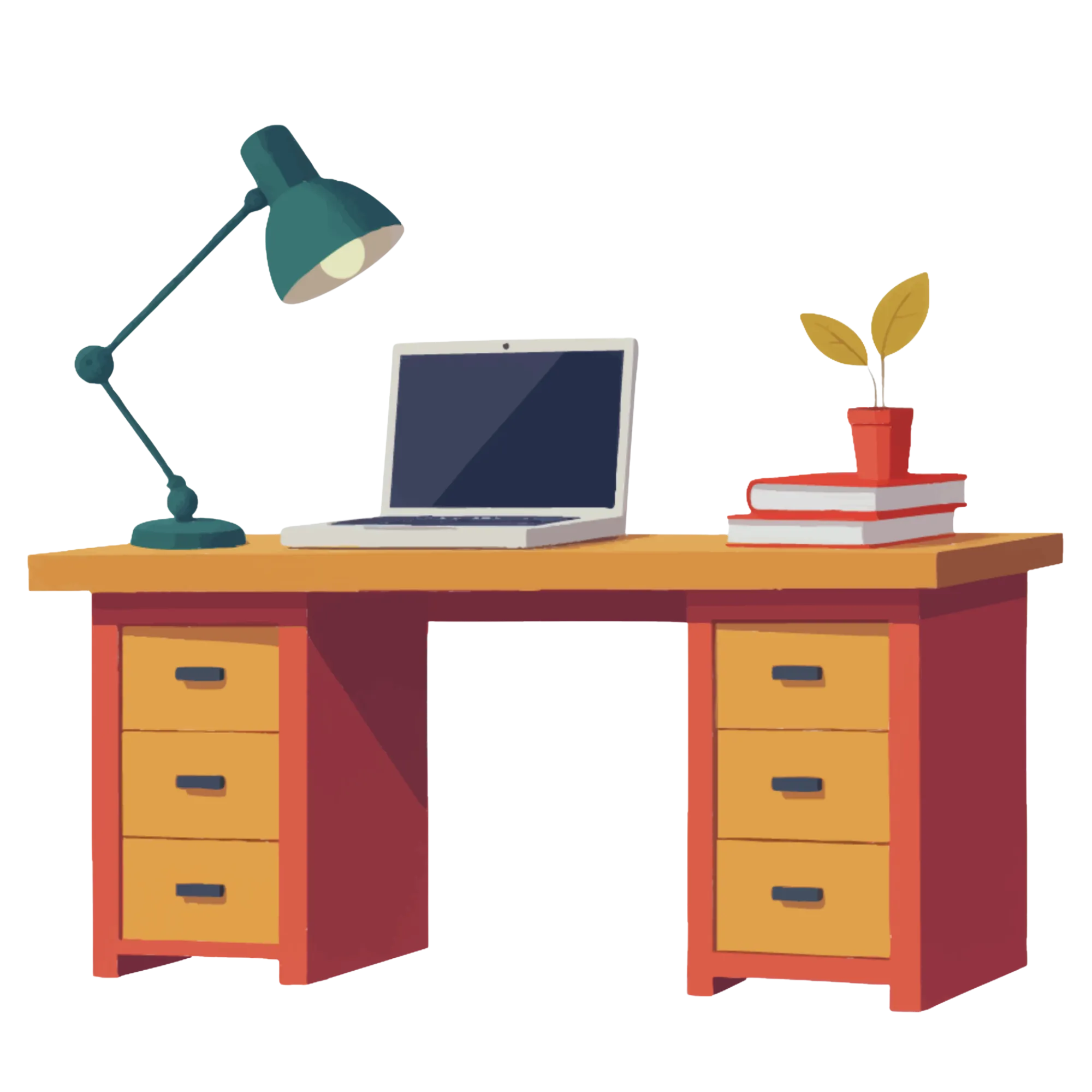 Bureau — thematische educatieve afbeelding