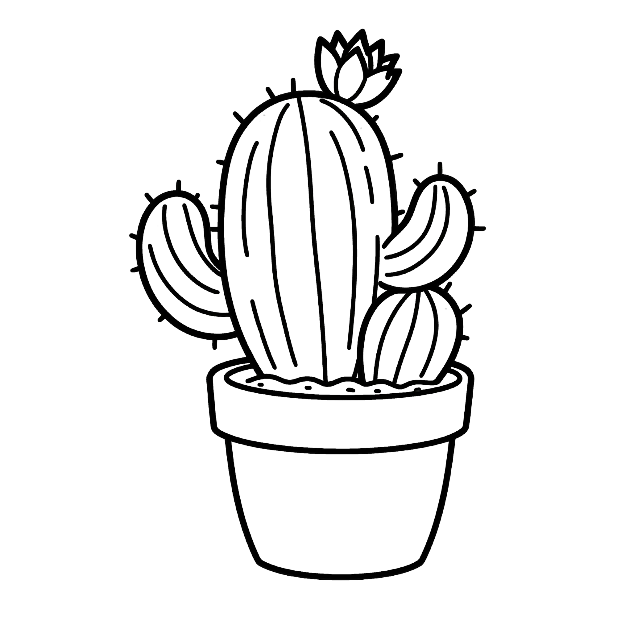 Cactus illustratie voor thematische werkbladen