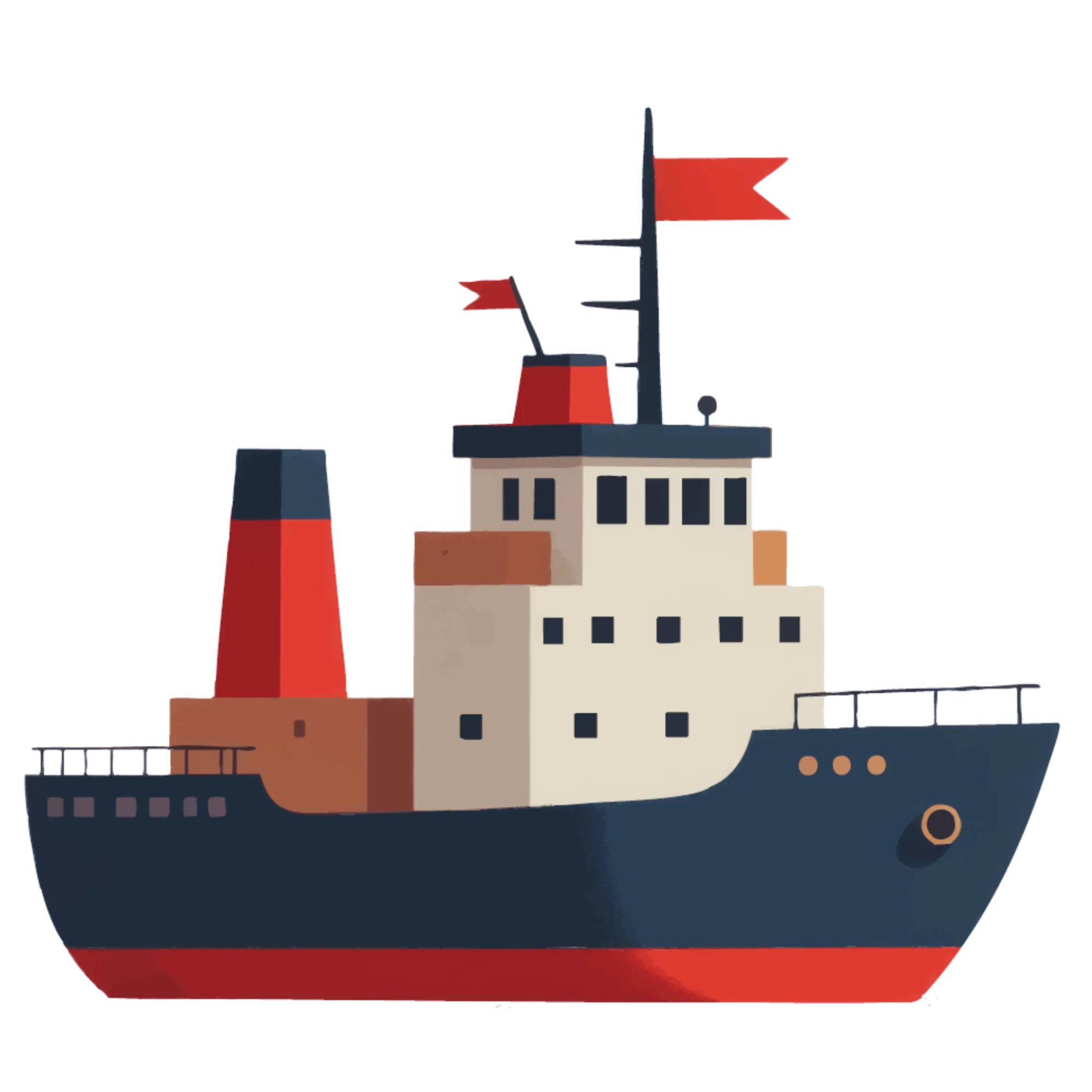 Schip — thematische educatieve afbeelding