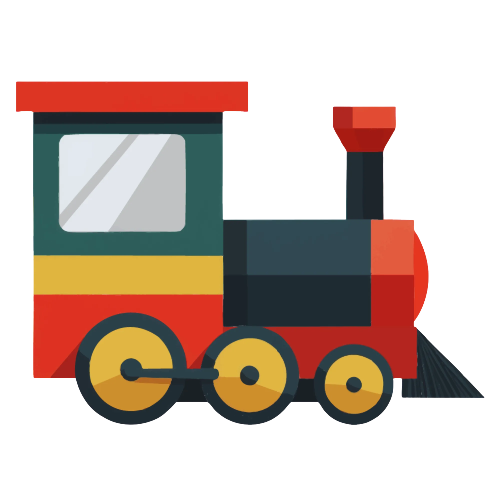 Trein — thematische educatieve afbeelding