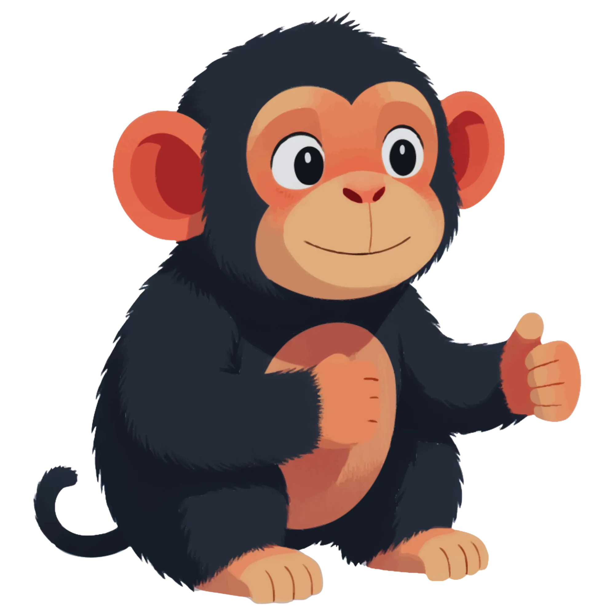 Chimpanzee — themed educational image