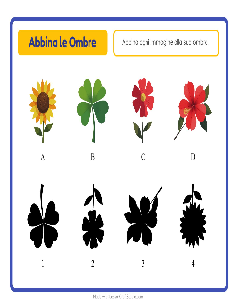 Abbina le ombre – Fiori