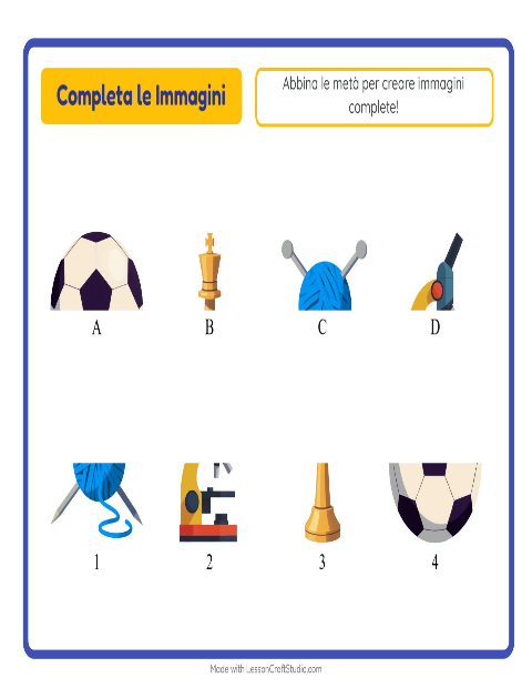 Anteprima della scheda di Abbina Le Ombre con Attività per Scuola dell'infanzia (5-7 anni)