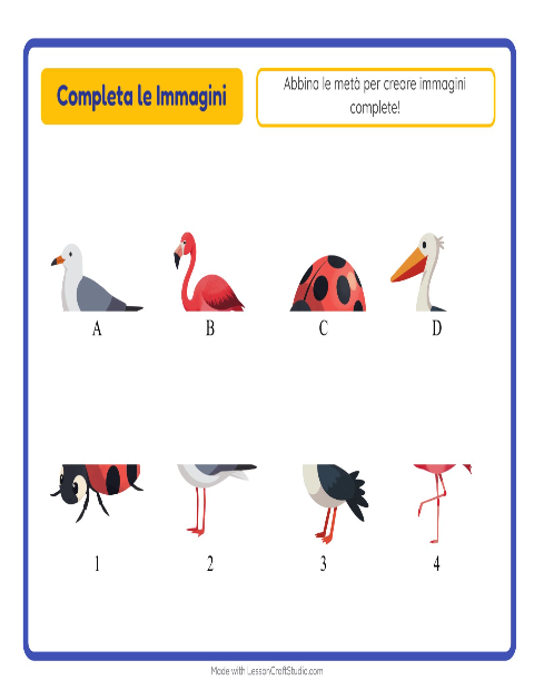 Anteprima della scheda di Abbina Le Ombre con Cose che volano per Scuola dell'infanzia (5-7 anni)