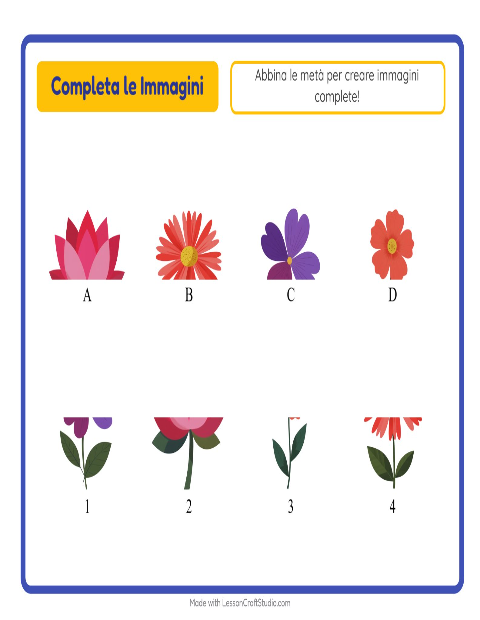 Unisci le metà – Fiori