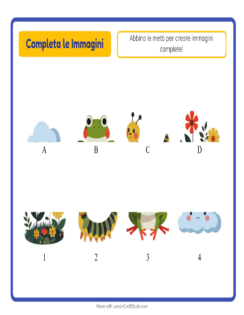 Anteprima della scheda di Abbina Le Ombre con Primavera per Scuola dell'infanzia (5-7 anni)