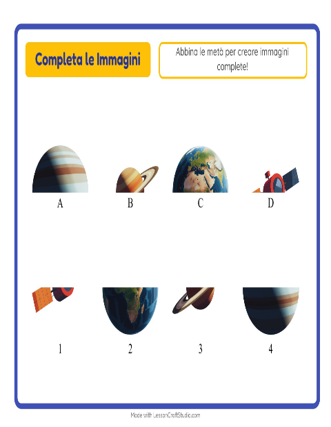 Unisci le metà – Spazio